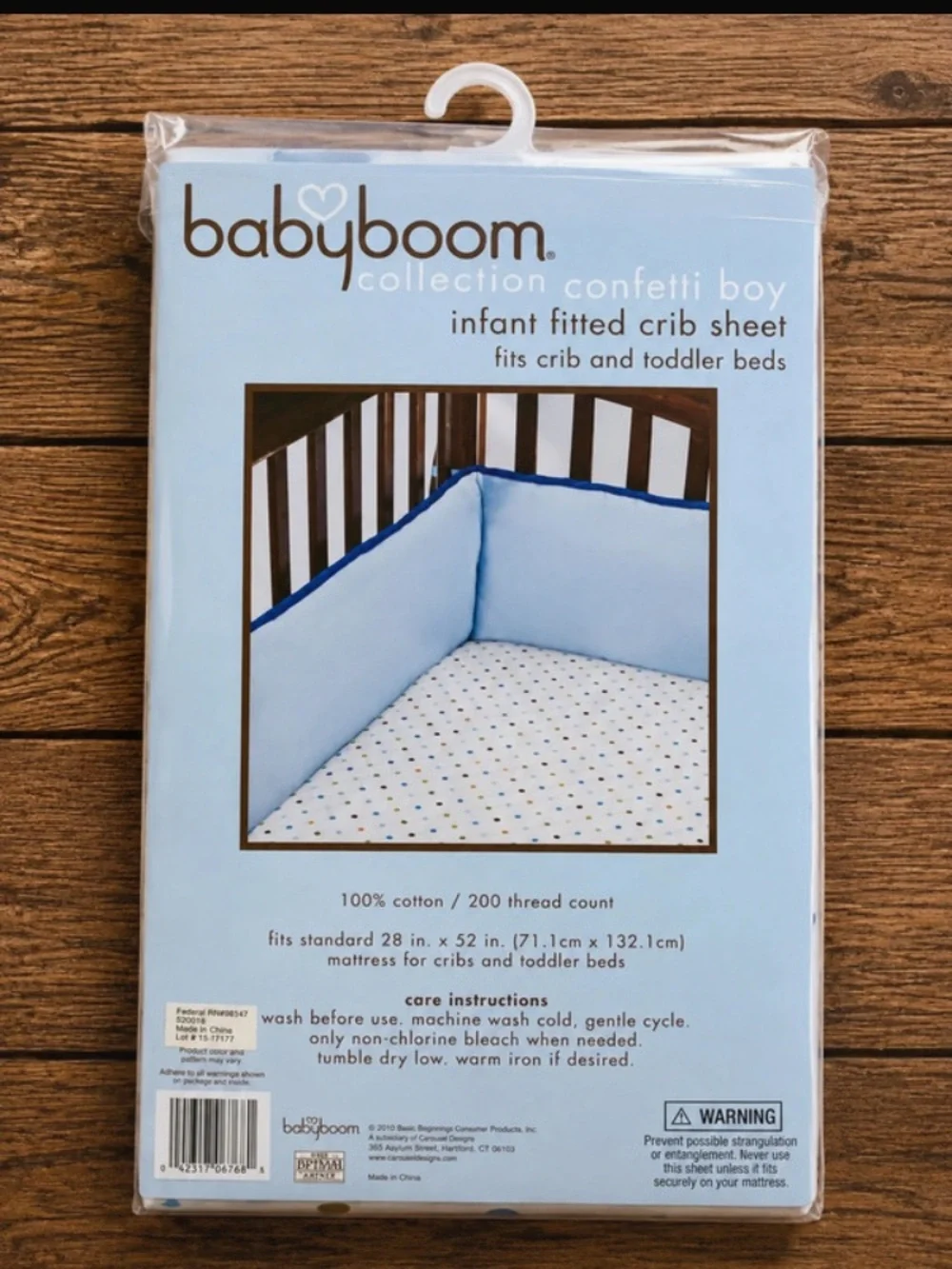 Babyboom White Crib Sheet with Multicolor Polka Dots